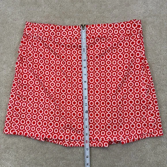 RipSkirt Hawaii Wrap Skirt Medium Red Geo Dots Length 1 Adjustable Waist - Picture 3 of 9